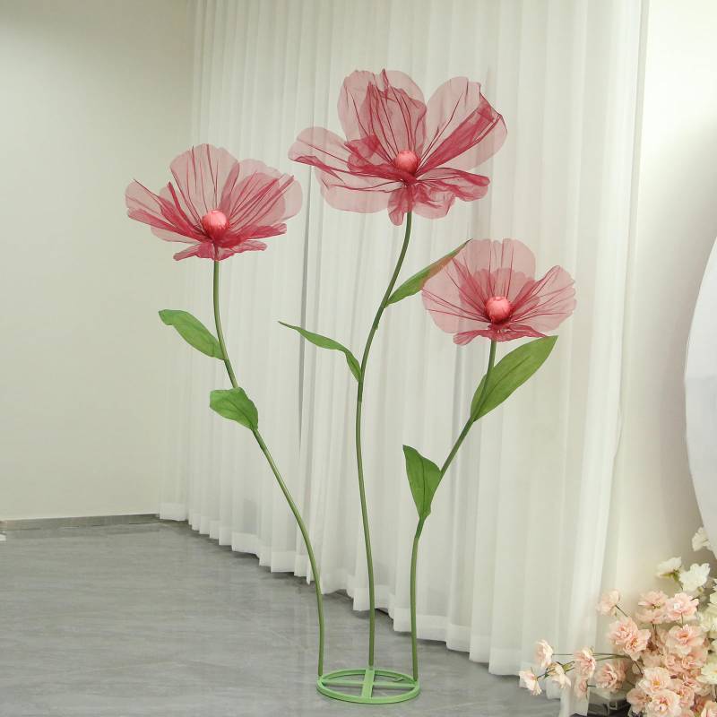 lot 47938 image: (UNUSED) YOFNIRG Giant Flowers for Decoration,Wedding Reception Essential Decoration,5.6 Ft Tall Artificial Silk Flower,Party Banquet Background Decor,Home Decor��Blue��