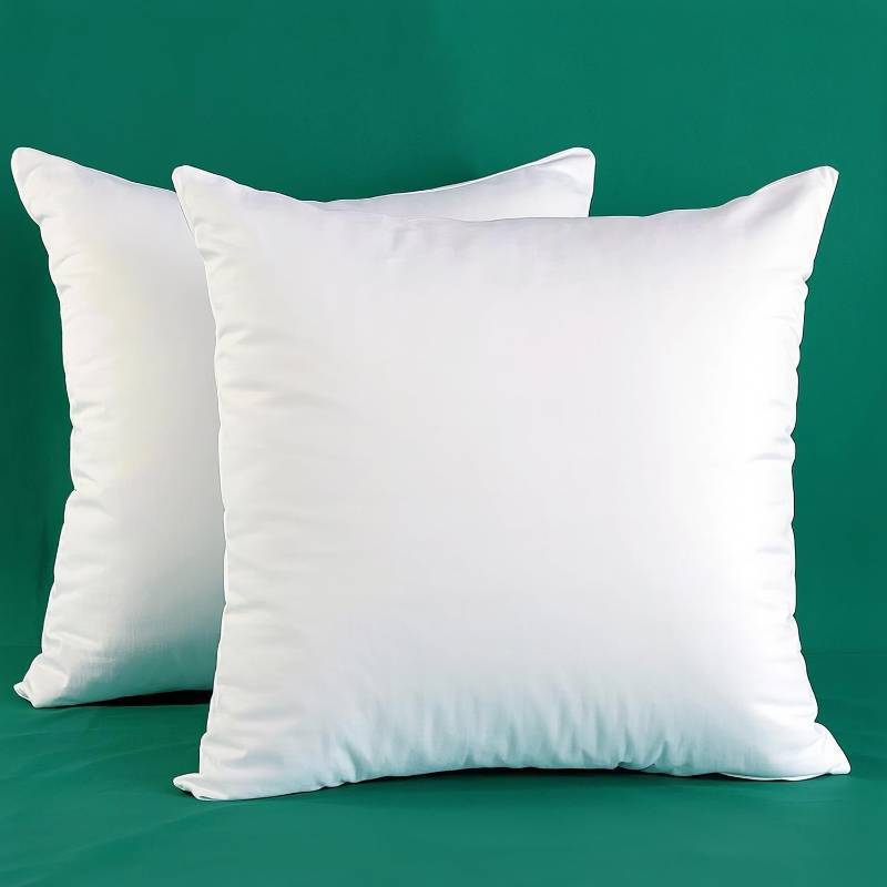 lot 51202 image: Winighting Extra Thick and Full Set of 2 Ultra Plump Cotton Fabric Throw Pillow Inserts, Filler for Decorative Cushion Cover, 18 X 18 Inches, There are Multiple Sizes to Choose from