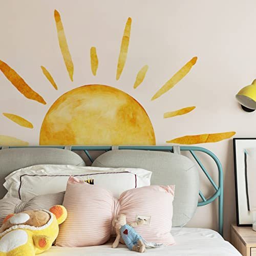 lot 54911 image: FACTORY SEALED - Boho Sun Wall Stickers Sun Wall Decals Peel and Stick Removable Sun Art Wall Decor for Living Room Bedroom Nursery Office