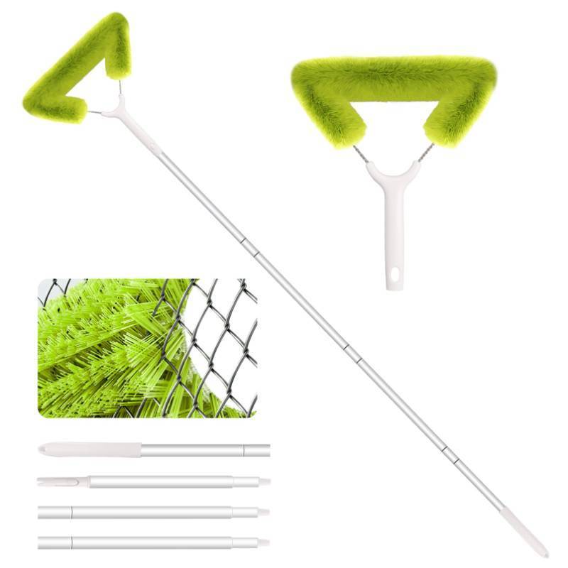 lot 56045 image: (UNUSED) Fieploom Window Screen Cleaning Brush with 62in Extension Pole, Innovative Fibre Mesh Screen Cleaner for Window Mesh, Patio Screens, Screen Doors, Blinds and Air Conditioners, for Dry or Wet Use