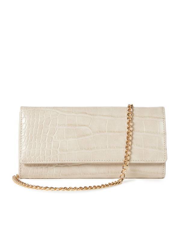 lot 58315 image: FACTORY SEALED - The Drop Womens Leroya Wallet on Chain Crossbody, Ivory, One Size