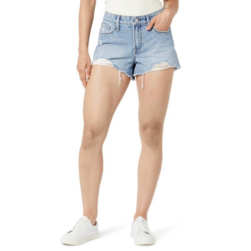 lot 59502 image: FACTORY SEALED -  The Drop Womens Arin Distressed Denim Short, Medium Indigo, 29