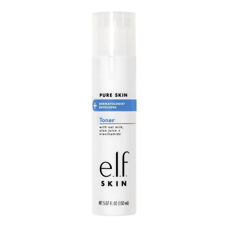 lot 60018 image: FACTORY SEALED - e.l.f. Skin Pure Skin Toner, Gentle, Soothing & Exfoliating Daily Toner for A Smoother-Looking Complexion, Made with Oat Milk, Aloe Juice & Niacinamide