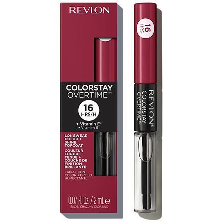 lot 60052 image: FACTORY SEALED - Revlon ColorStay Overtime Longwearing Gloss Lipstick with Vitamin E  280 Stay Currant  0.07 fl oz