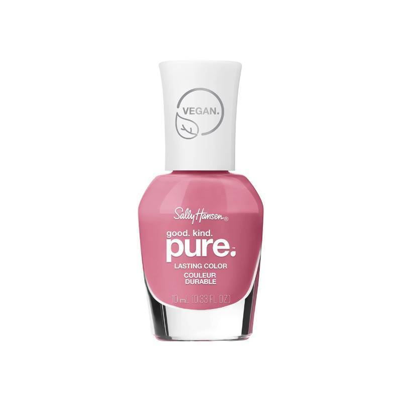 lot 63000 image: APPEARS NEW - Sally Hansen Good. Kind. Pure. Nail Polish  Plant-Based, Vegan, 16-Free Formula  Opaque, Shiny  224 Rose to the Occasion  Mauve Pink Nail Color 10mL
