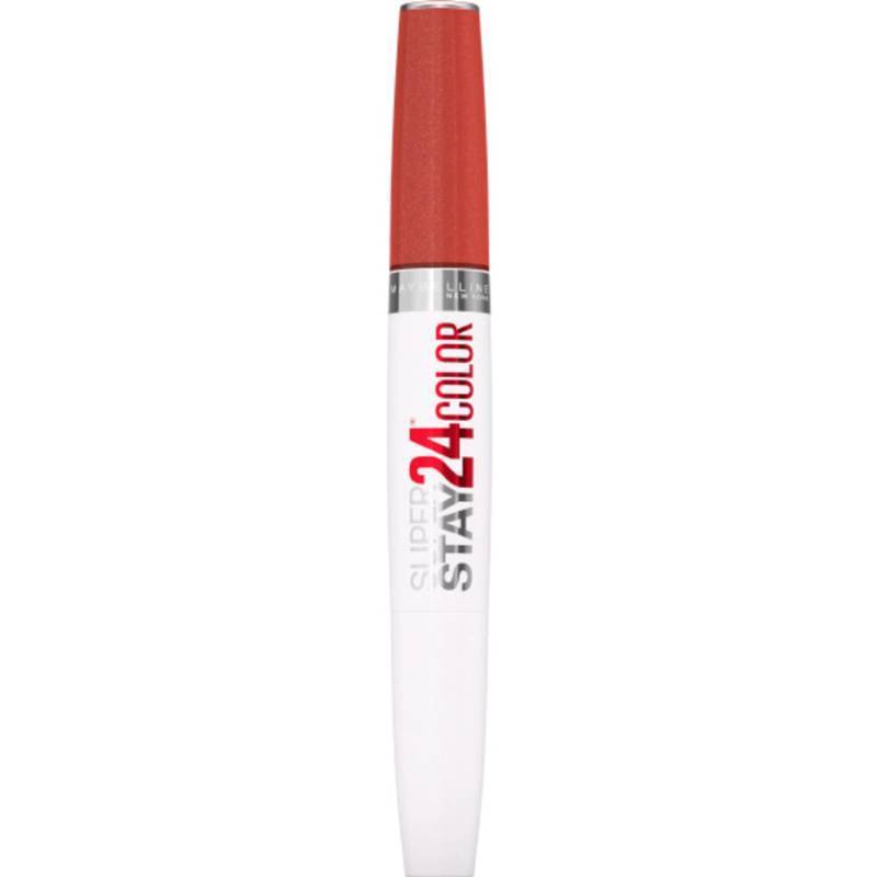 lot 63074 image: FACTORY SEALED - 2 PackMAYBELLINE Super Stay 24 2-step Long Lasting Liquid Lipstick and Lip Balm, 915-Sultry Amber x 2