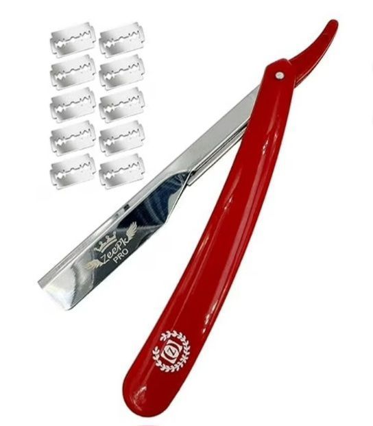 lot 63230 image: APPEARS NEW - Zeepk Professional Straight Razor Kit with 10 Blades
