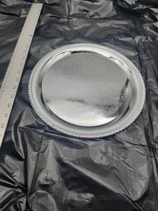 lot 55526 image: American Silver Round Serving Tray