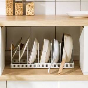 lot 55628 image: Adjustable Metal Dish Pan Rack Lid Holder Pot Lid Rack Dish Rack for Kitchen