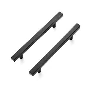 lot 66725 image: Ravinte 10 Pack 7.38 Square Cabinet Pulls Matte Black Stainless Steel Kitchen  24362-1