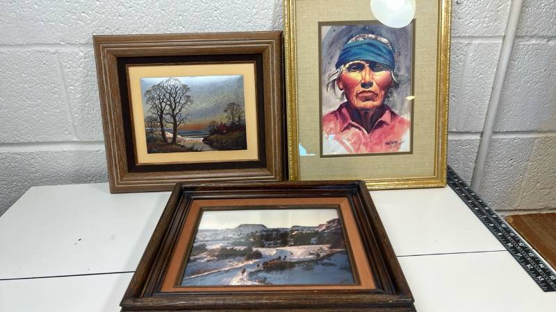 lot 72 image: Collection of Framed Artwork - Landscape and Portrait Studies