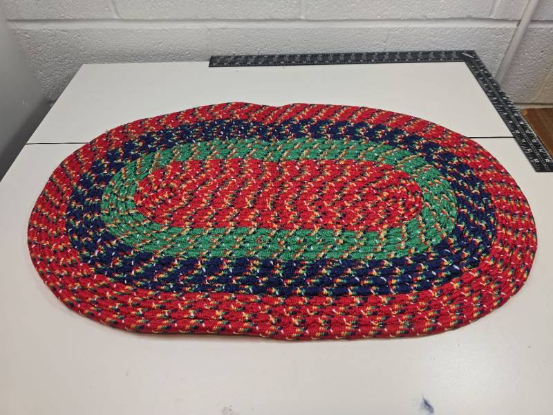 lot 79 image: Handcrafted Braided Round Area Rug