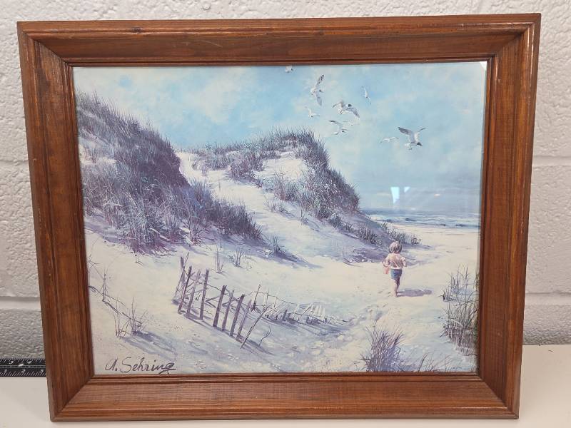 lot 104 image: Coastal Beach Scene by A. Sehring
