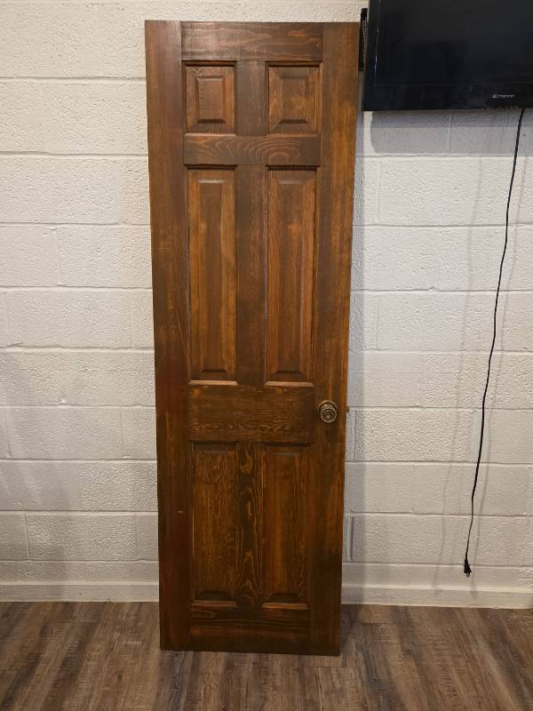 lot 30 image: Wood Six-Panel Interior Door