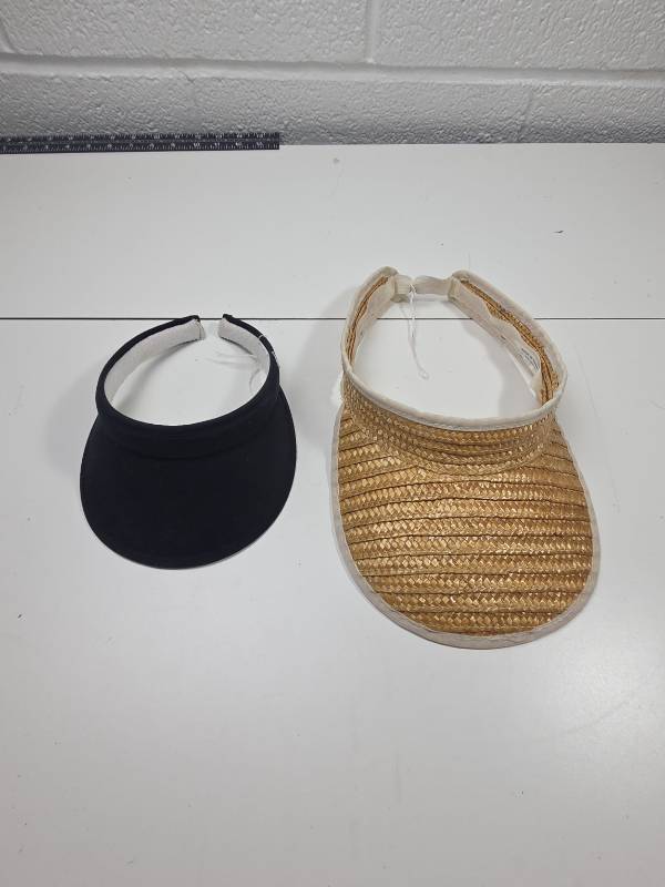 lot 147 image: Sun Visors - Straw and Black Set