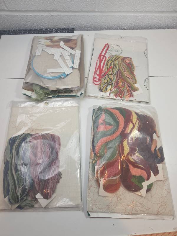 lot 162 image: Elsa Williams Crewelwork Kits Collection - Holiday Ornaments and Floral Designs