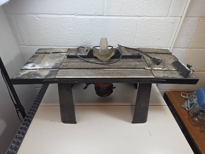 lot 167 image: Craftsman Router Table with Attached Router