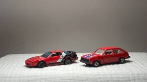 lot 073 image: 1980s Red Turbo Sports Car Diecast Models