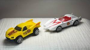 lot 087 image: Speed Racer Mach 5 and Racer X Hot Wheels Cars Set