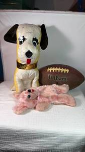 lot 0144 image: Collectible Plush Dog Set with Wilson Football