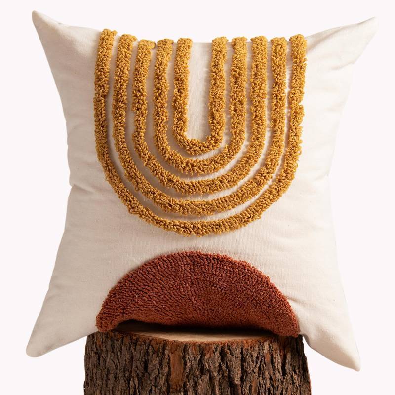 lot 53996 image: 18x18 Pillow Covers-Throw Pillow Cover Tufted Boho Jacquard Pillow Covers Farmhouse Decorative Pillow Cover Pillow Cases for Gift Couch Sofa Bed Chair Living Room Home Decor - Retail $18
