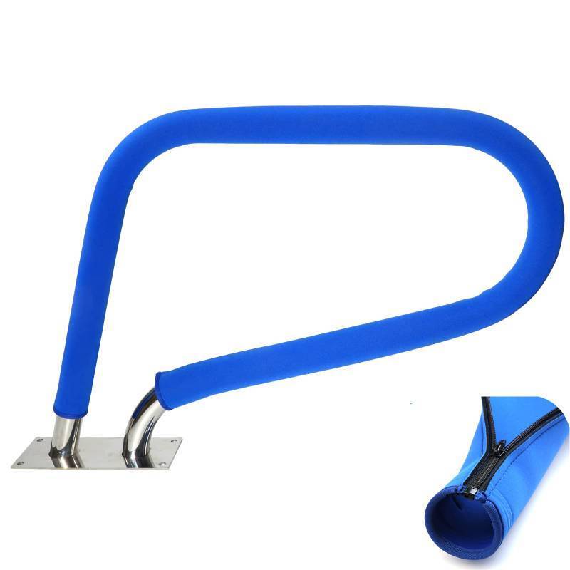 lot 54014 image: Pool Handrail Cover, Slip Resistant Zippered Hand Grip Rail Cover, Safety Rail Grip Sleeve for Inground Swimming Pool Hand Railing Cover(6 feet, Royal Blue) - Retail $19
