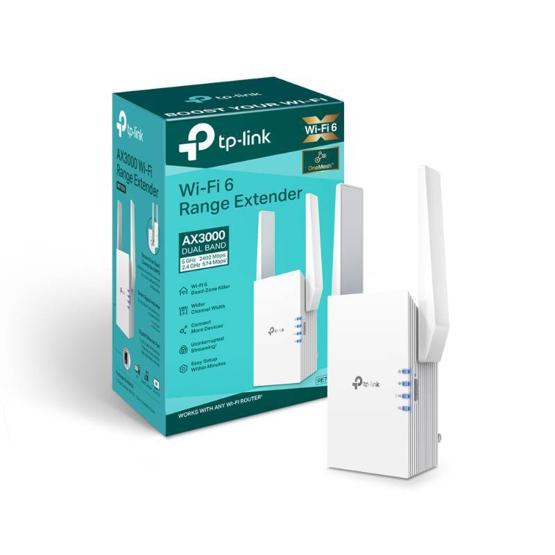 lot 54033 image: TP-Link - AX3000 Dual-Band Wi-Fi 6 Range Extender-RE705X - Retail $75