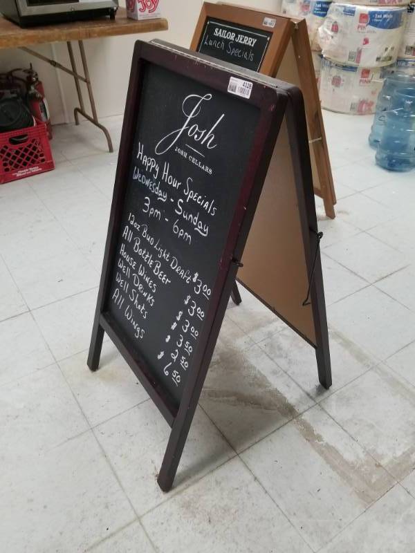 lot 4328 image: Josh Cellars Sandwich Board