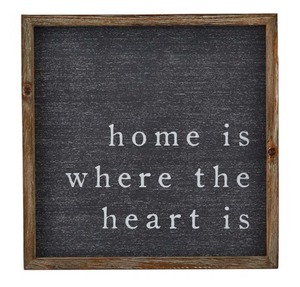 lot 7008 image: MUD PIE - HOME IS WHERE THE HEART IS WALL SIGN