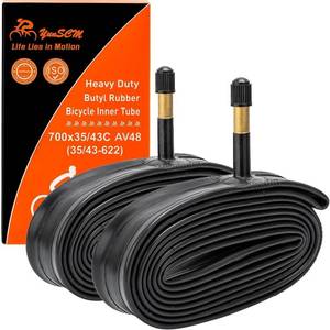 lot 7042 image: 700C Heavy Duty Bike Tubes 700x35C-43C AV48 Schrader Valve Only ONE Tube.