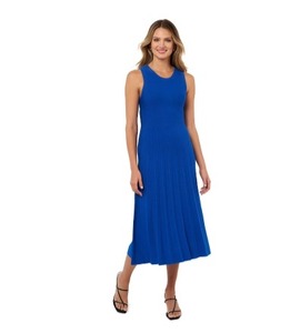 lot 7043 image: Edited by Remi Bader Womens Pleated Midi Dress, Medium, Blue