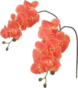 lot 7061 image: IPOPU Orange Orchid Artificial Flowers 34.3 Real Touch 2pcs