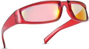 lot 7172 image: BLACK Frame GoldPink Lens Pro Acme Wrap Oval Sports Shades UV400