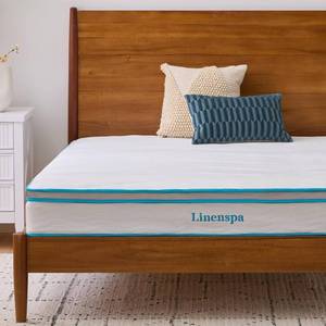 lot 2 image: $144 LAST ONE Linenspa 8 Inch Hybrid Mattress - Medium Firm - Full Size