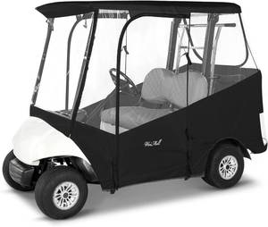 lot 28 image: $94 Yamaha G29 Golf Cart Enclosure 2-Seater 600D Waterproof Black