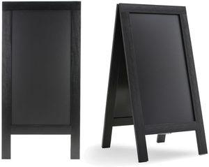 lot 30 image: $77 Sandwich Board 40x20 Pine Black 2-Pack, Chalkboard Easel Sign