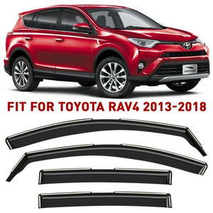 lot 34 image: $60 Voron Glass In-Channel Rain Guards for Toyota RAV4 2013-2018 4 pcs