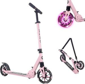 lot 48 image: $74 Aero Big Wheels Kick Scooter 6 Teens & Adults, Light-Up, Foldable