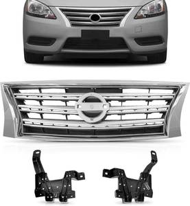 lot 56 image: $56 PartsFlow Front Grille for Nissan Sentra 2013-2015 NI1200252