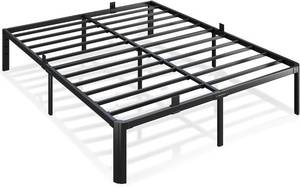 lot 95 image: $76 Metal Bed Frame Full 14-Inch, Heavy-Duty Steel Slats, Easy Setup