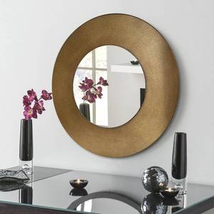 lot 114 image: $90 27-Inch Round Vanity Mirror, Vintage Bronze Metal Frame, Anti-Rust