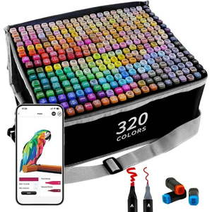 lot 122 image: $126 320 Colors Alcohol Markers Dual Tip for Adults