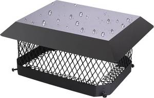 lot 131 image: Chimney Cap 9x13 Fireplace Flue Cover Rain Cap Roof Guard