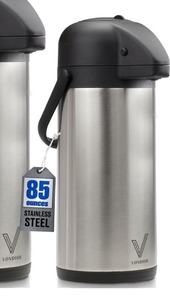 lot 137 image: $65 85oz Airpot Coffee Dispenser with Pump - Insulated Stainless Steel
