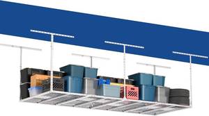 lot 154 image: $180 GIOTORENT 3x8FT Heavy Duty Overhead Garage Storage Rack 600lbs
