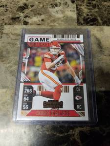 lot 739 image: 2024 Panini Contenders Football George Karlaftis Kansas City Chiefs Card