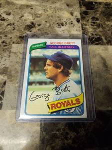 lot 750 image: 1980 Topps George Brett Kansas City Royals Baseball Card