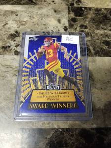 lot 759 image: 2023 Leaf Draft Caleb Williams USC Trojans Rookie Football Card