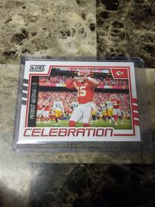 lot 768 image: 2022 Panini Score Football Patrick Mahomes Kansas City Chiefs Football Card