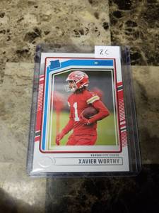 lot 769 image: 2024 Panini Donruss Football Xavier Worthy Kansas City Chiefs Rookie Card